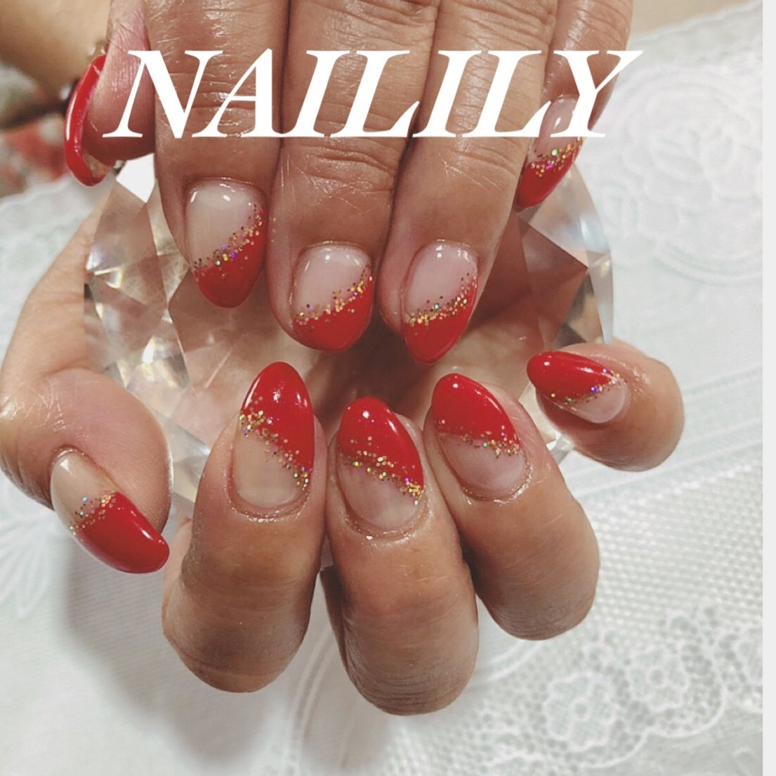 オールシーズン ハンド シンプル フレンチ ミディアム Naililyのネイルデザイン No ネイルブック