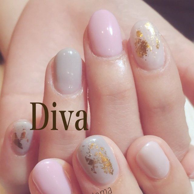 オフィス パーティー ハンド アンティーク ホイル Diva心斎橋toumlistのネイルデザイン No ネイルブック
