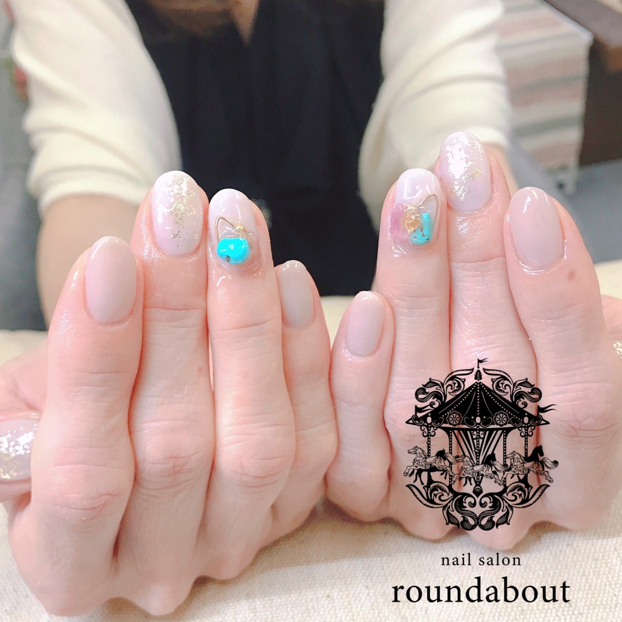 夏旅行七夕海ハンド Yukonail Salon Roundaboutのネイルデザイン