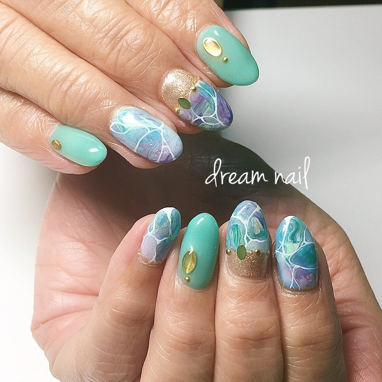 夏 海 リゾート デート ハンド なぎさのネイルデザイン No ネイルブック