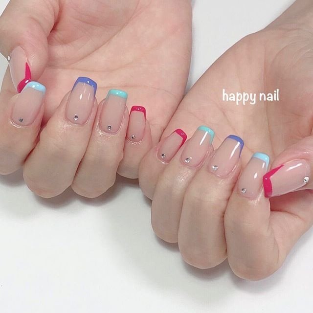 オールシーズン オフィス デート シンプル フレンチ Happy Nailのネイルデザイン No ネイルブック