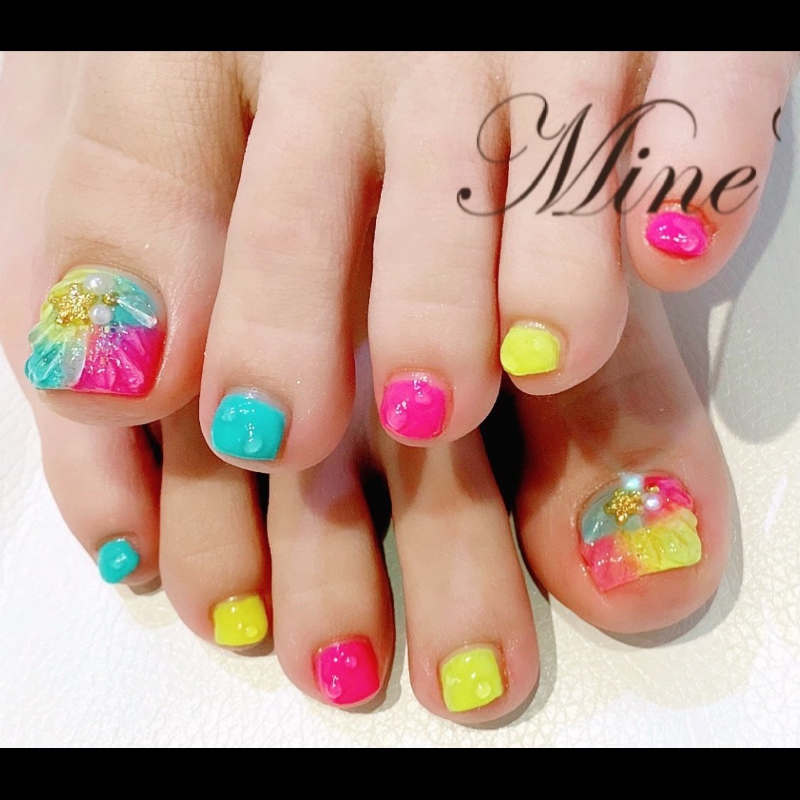 夏 フット ジェル Minette Nailのネイルデザイン No 4383660 ネイルブック