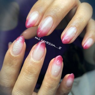 #micorazon...8#nail#ジェルネイル#パラジェル#一層残し#MB#先端グラデーション#水滴ネイル#嵐ネイル #オールシーズン #ハンド #グラデーション #水滴 #ミディアム #ボルドー #シルバー #ジェルネイル #お客様 #mi Corazon...8 #ネイルブック