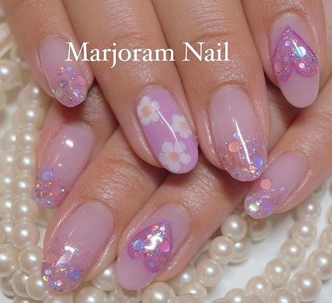 オールシーズン パーティー ハンド グラデーション ラメ Marjoramnailのネイルデザイン No ネイルブック