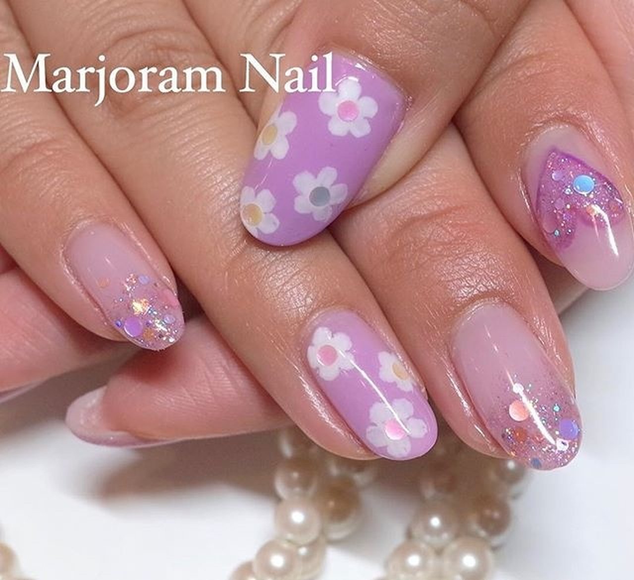 オールシーズン パーティー ハンド グラデーション ラメ Marjoramnailのネイルデザイン No ネイルブック