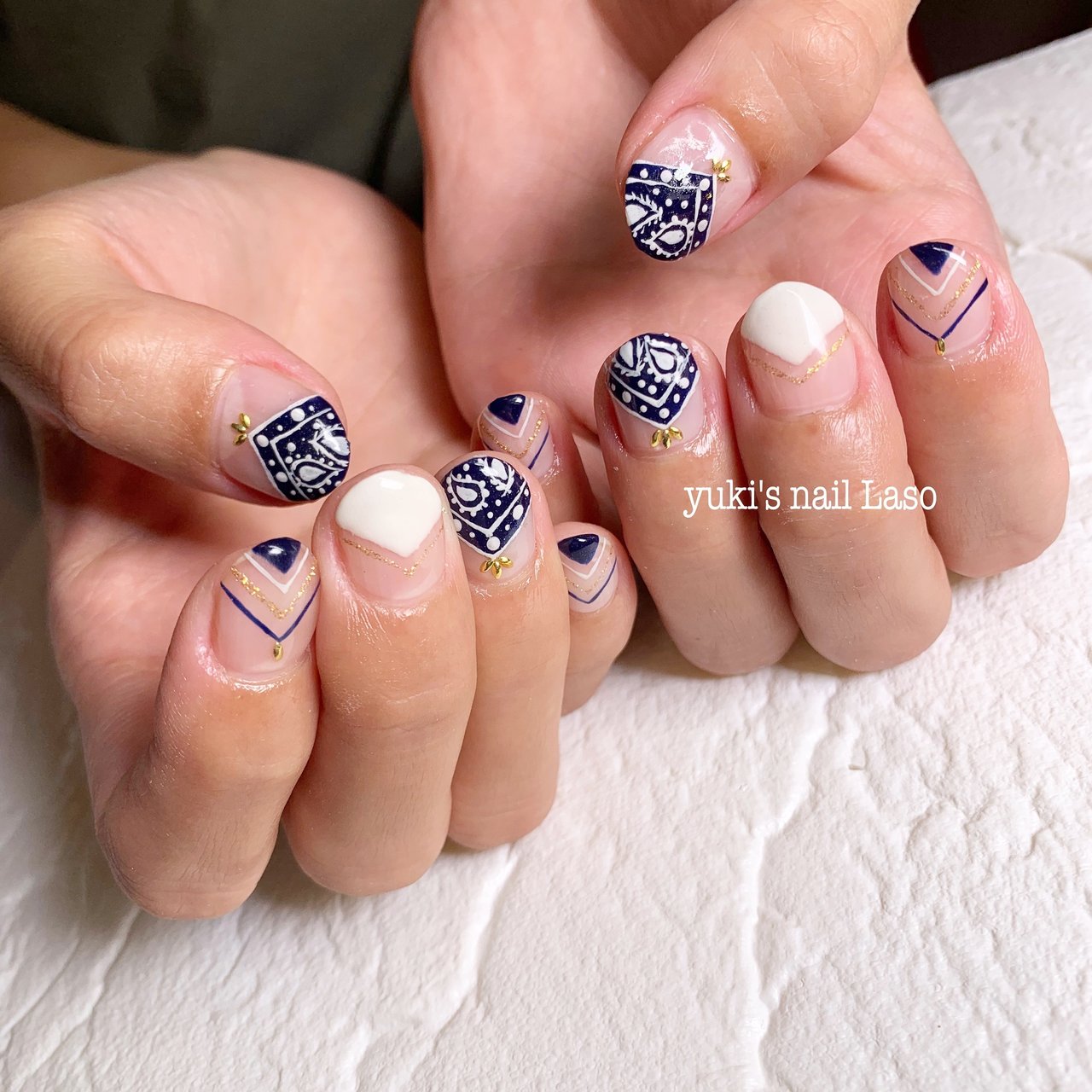 春 夏 ハンド フレンチ 変形フレンチ Yuk S Nail Lasoのネイルデザイン No 4387455 ネイルブック