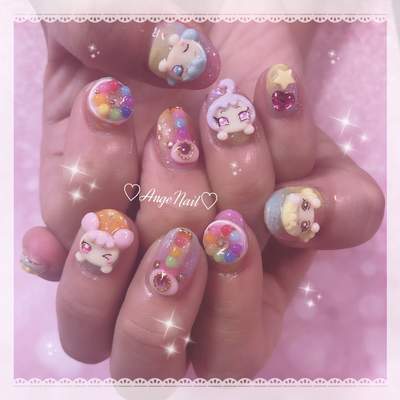 日本未発売 ハートたくさんパステルピンクネイル ネイル Listentotheworld Net