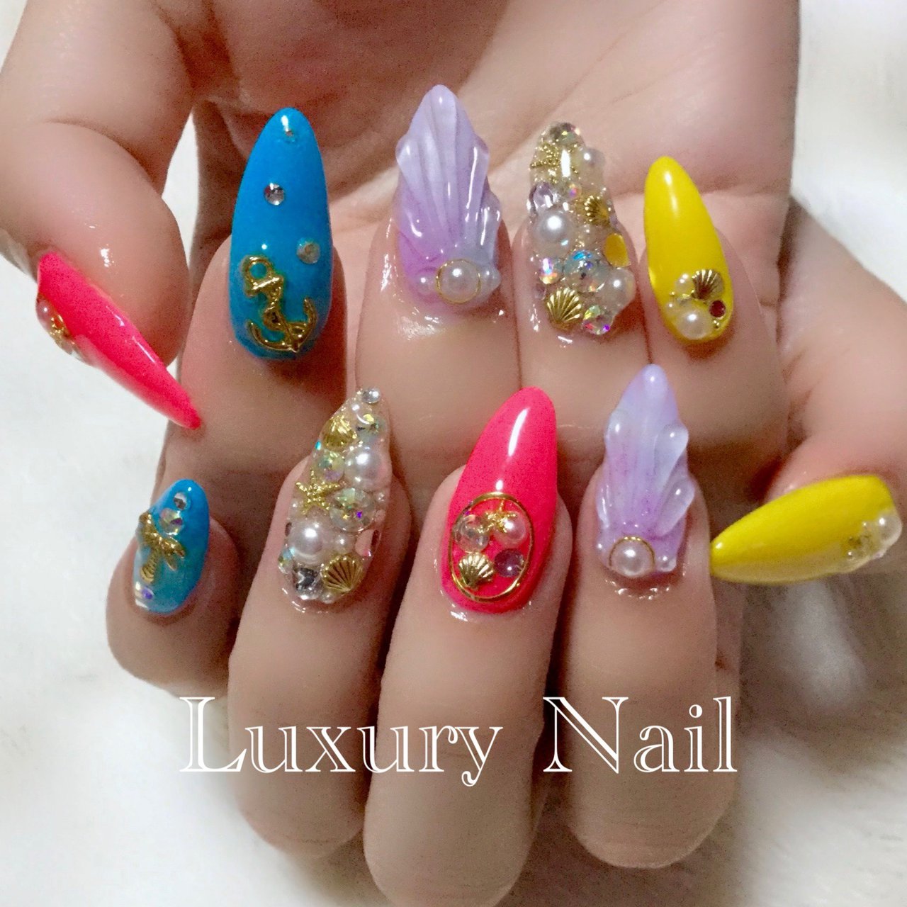 夏 海 リゾート デート ハンド ちいやんのネイルデザイン No ネイルブック