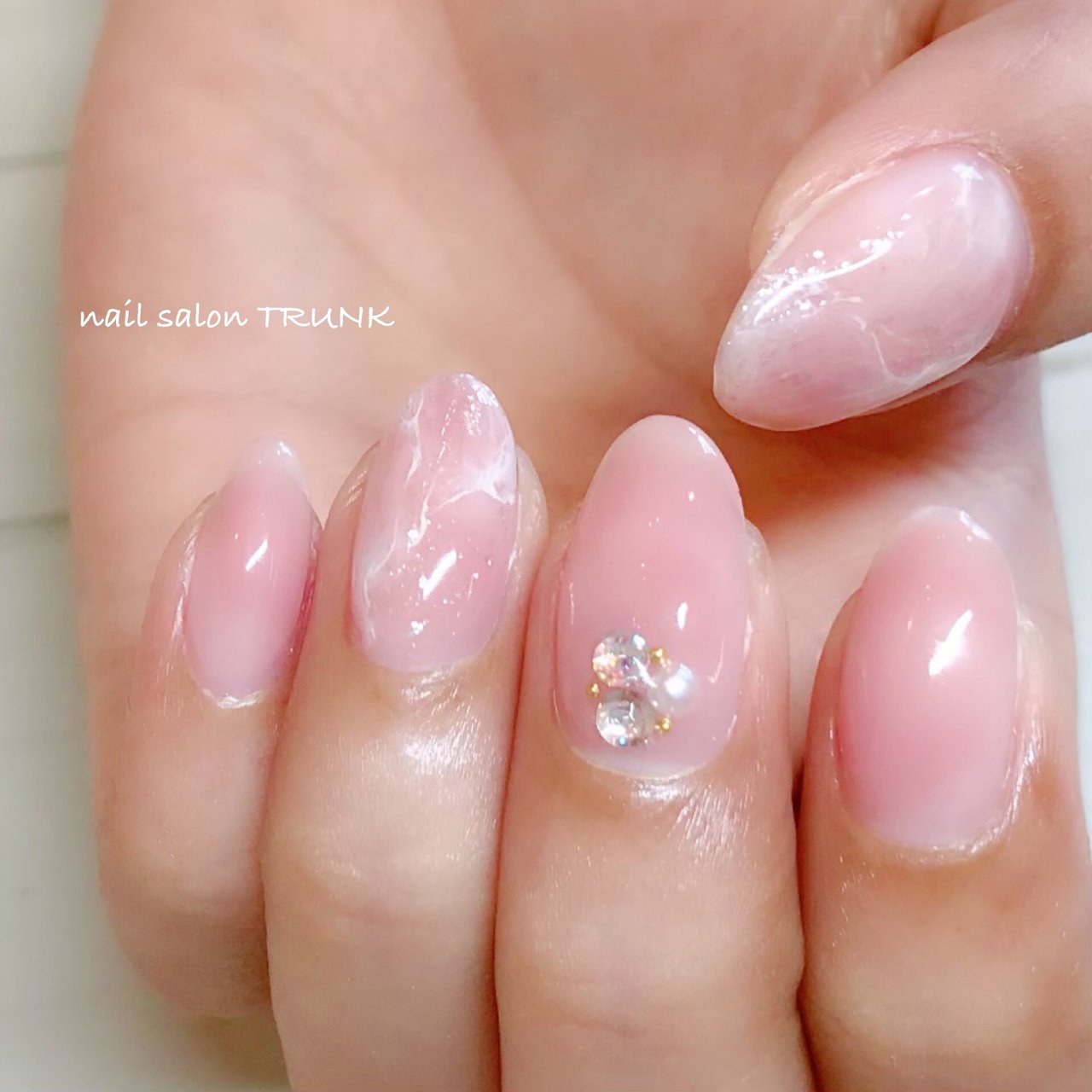 春 夏 ハンド 大理石 マーブル Nail Trunkのネイルデザイン No ネイルブック