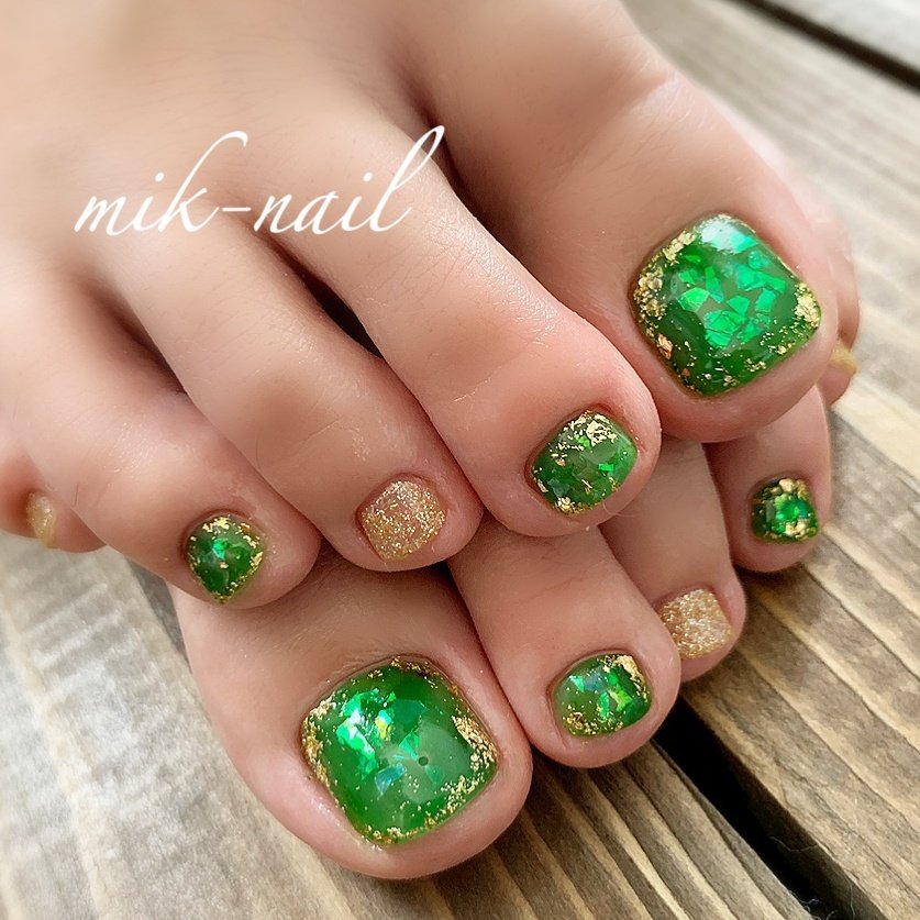 夏 海 リゾート パーティー フット Mik Nail石堂美貴のネイルデザイン No ネイルブック