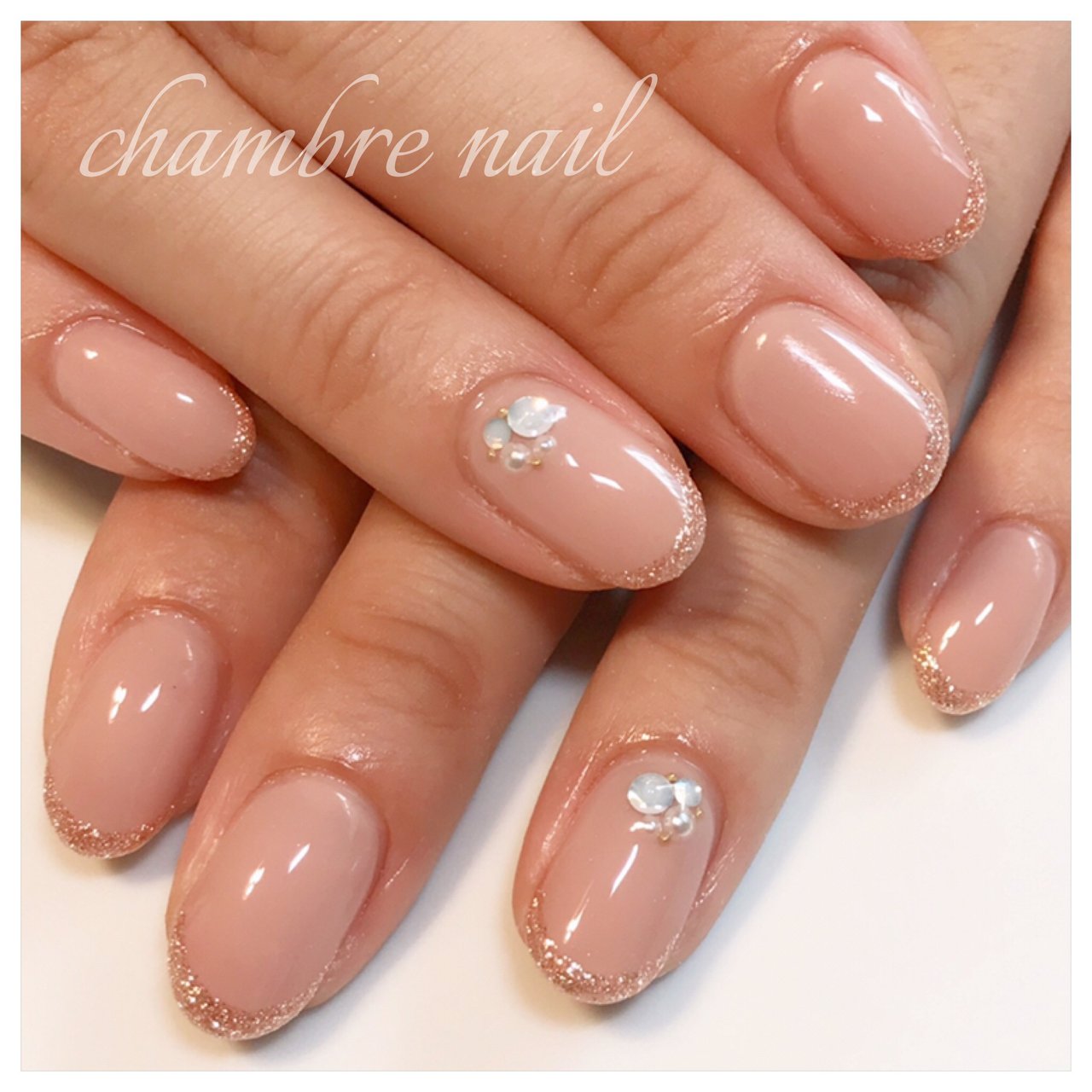 オールシーズン オフィス ブライダル デート ハンド Chambre Nailのネイルデザイン No ネイルブック