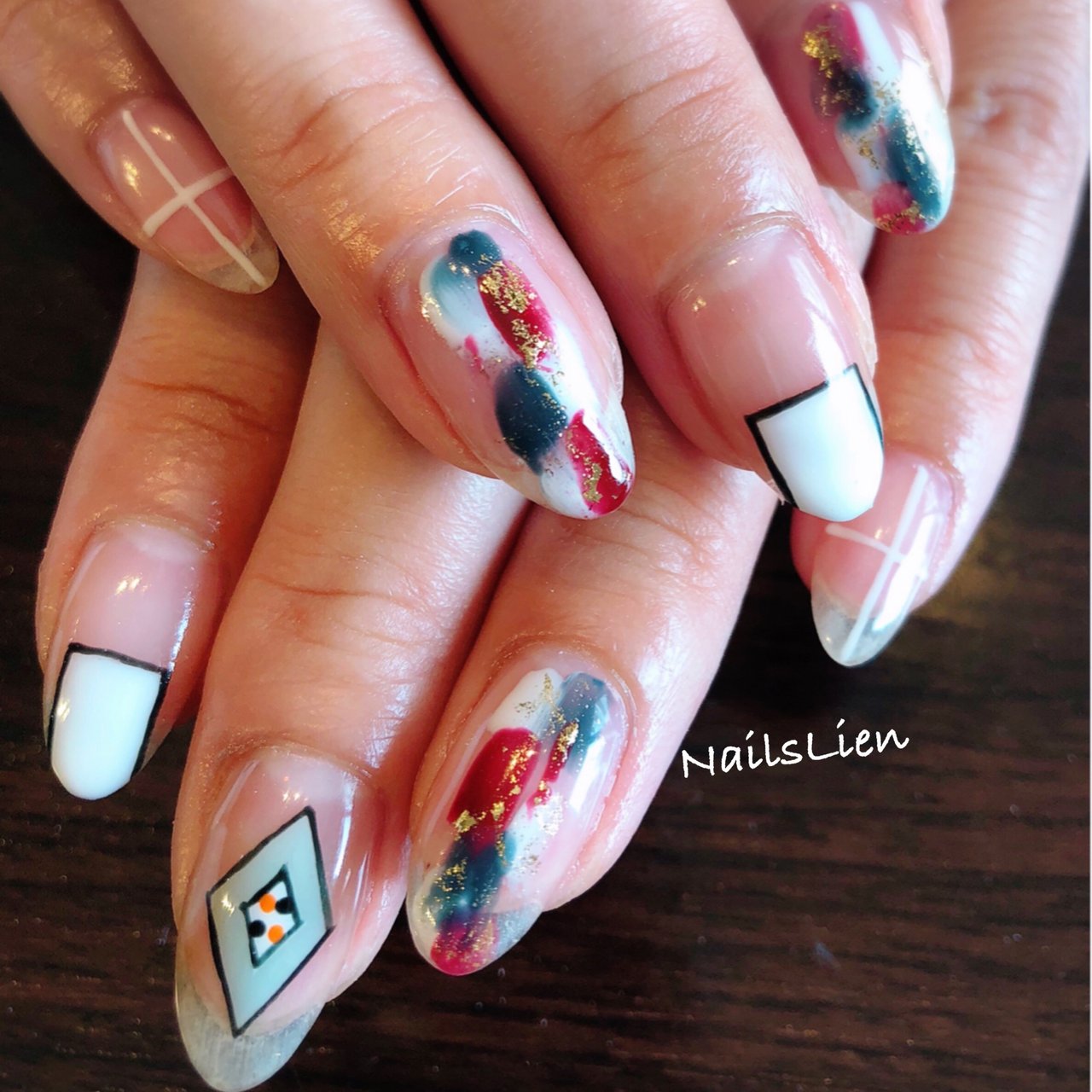 オールシーズン 梅雨 リゾート ライブ ハンド Nailslienのネイルデザイン No ネイルブック