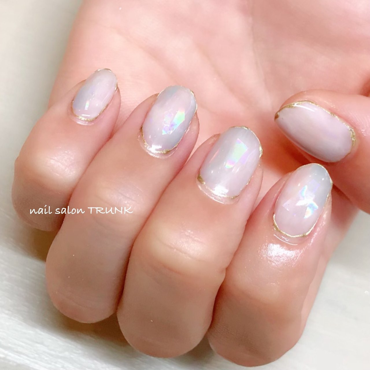 オールシーズン ハンド ニュアンス マーブル オーロラ Nail Trunkのネイルデザイン No ネイルブック
