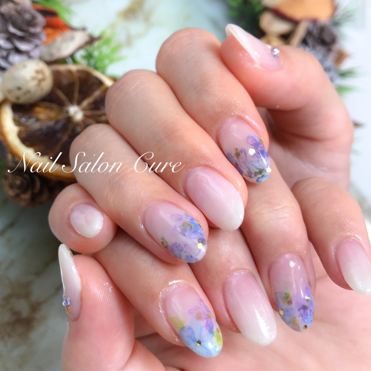 夏 梅雨 七夕 海 ハンド Nail Salon Cureのネイルデザイン No ネイルブック