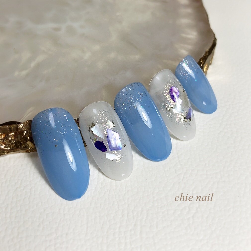 夏 梅雨 七夕 海 ハンド Chie Nailチエネイルのネイルデザイン No ネイルブック