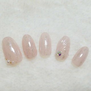 #7月定額デザイン カラーチェンジ可能です。 #夏 #オールシーズン #オフィス #ハンド #シンプル #ワンカラー #ミディアム #クリア #ピンク #ジェルネイル #ネイルチップ #nailaulii #ネイルブック