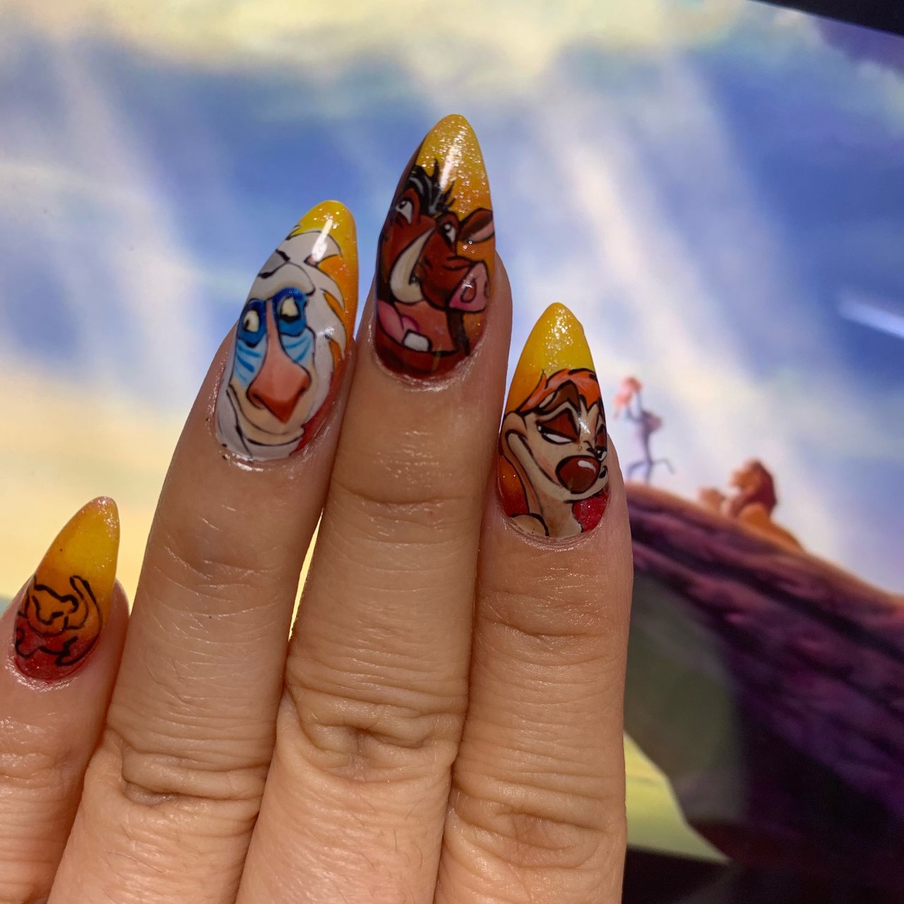 ハンド 痛ネイル キャラクター ロング Nail Bonitaのネイルデザイン No ネイルブック