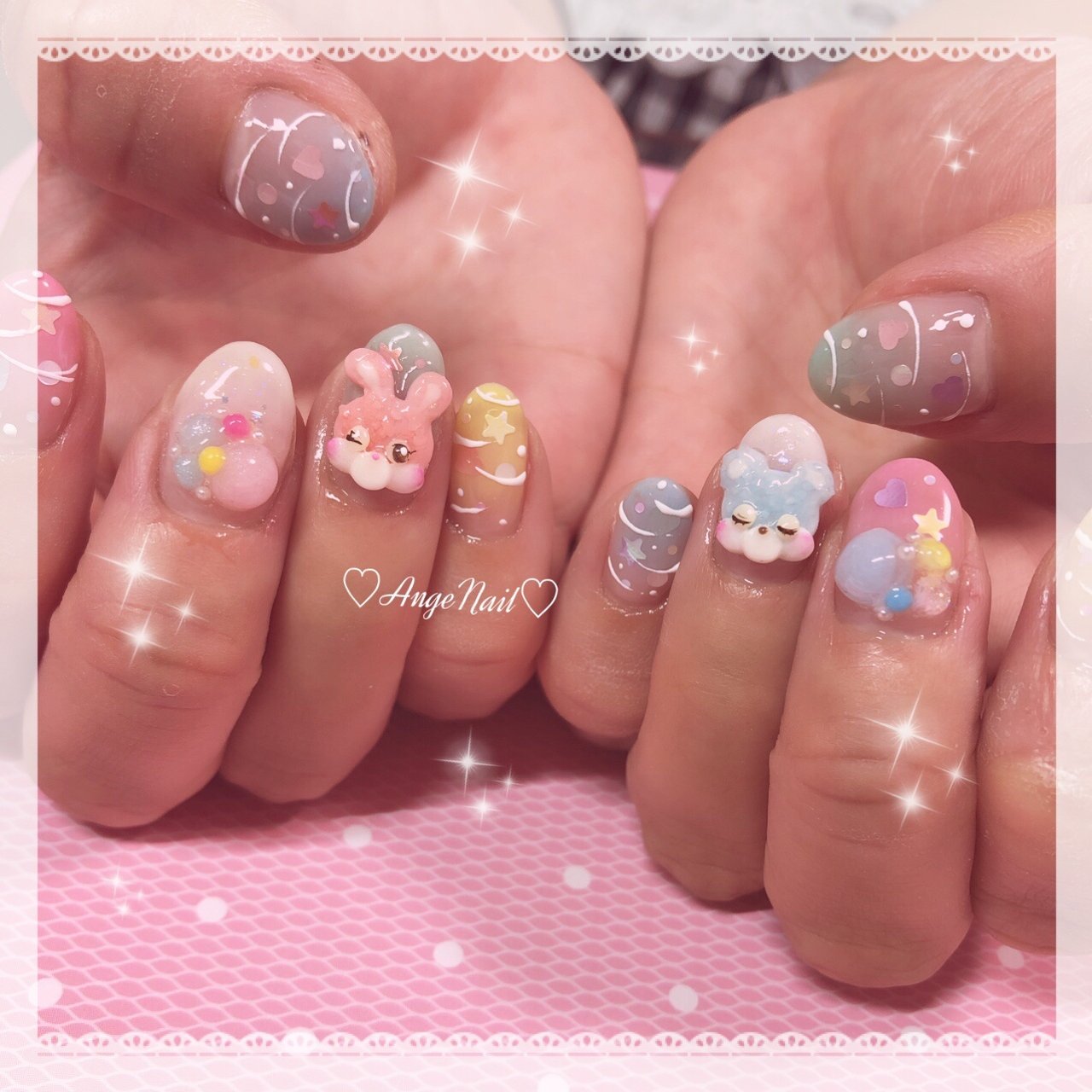 夏 ハンド 3d ショート ピンク Angenailのネイルデザイン No ネイルブック