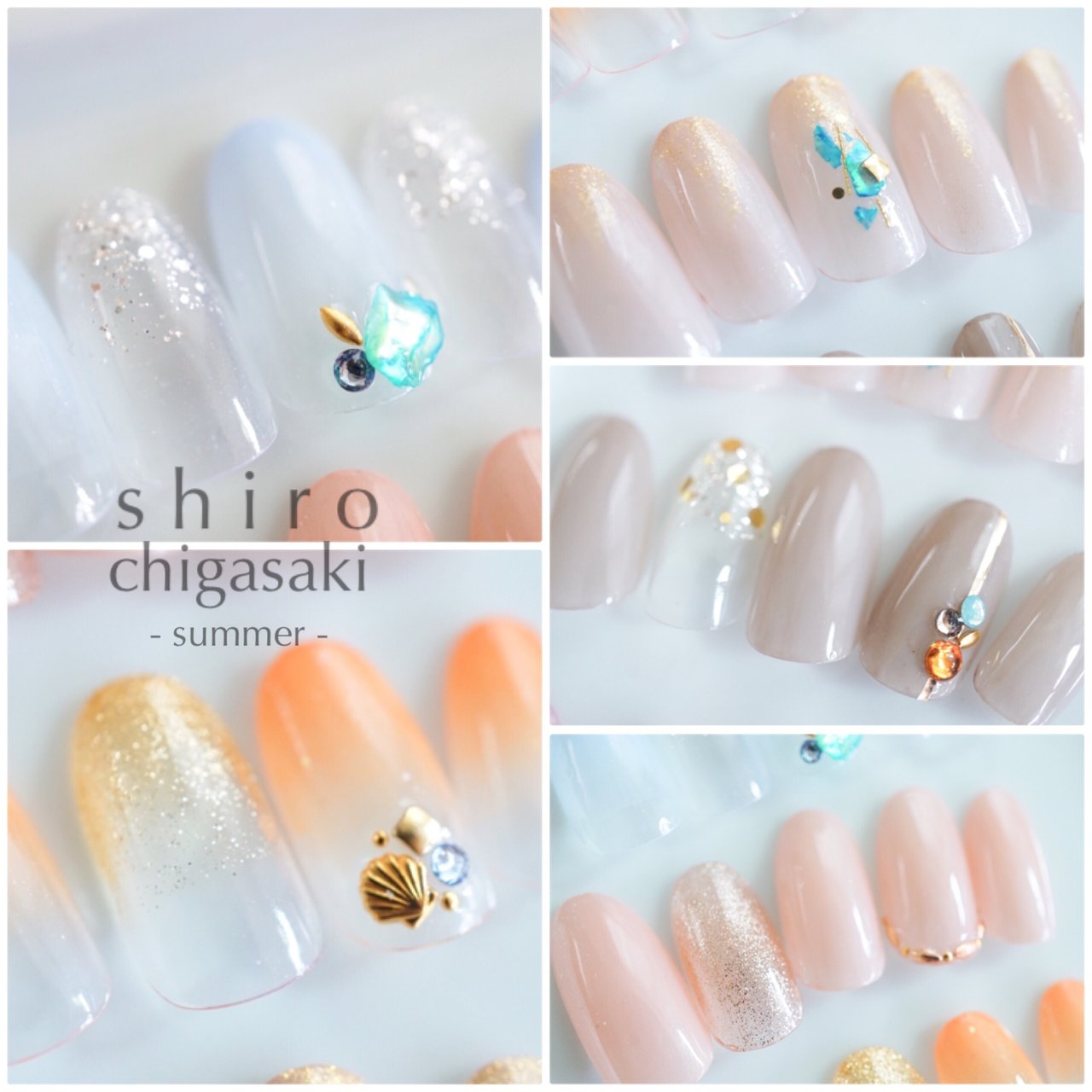 夏 海 リゾート ジェル ネイルチップ Private Nail Salon Shiroのネイルデザイン No ネイルブック