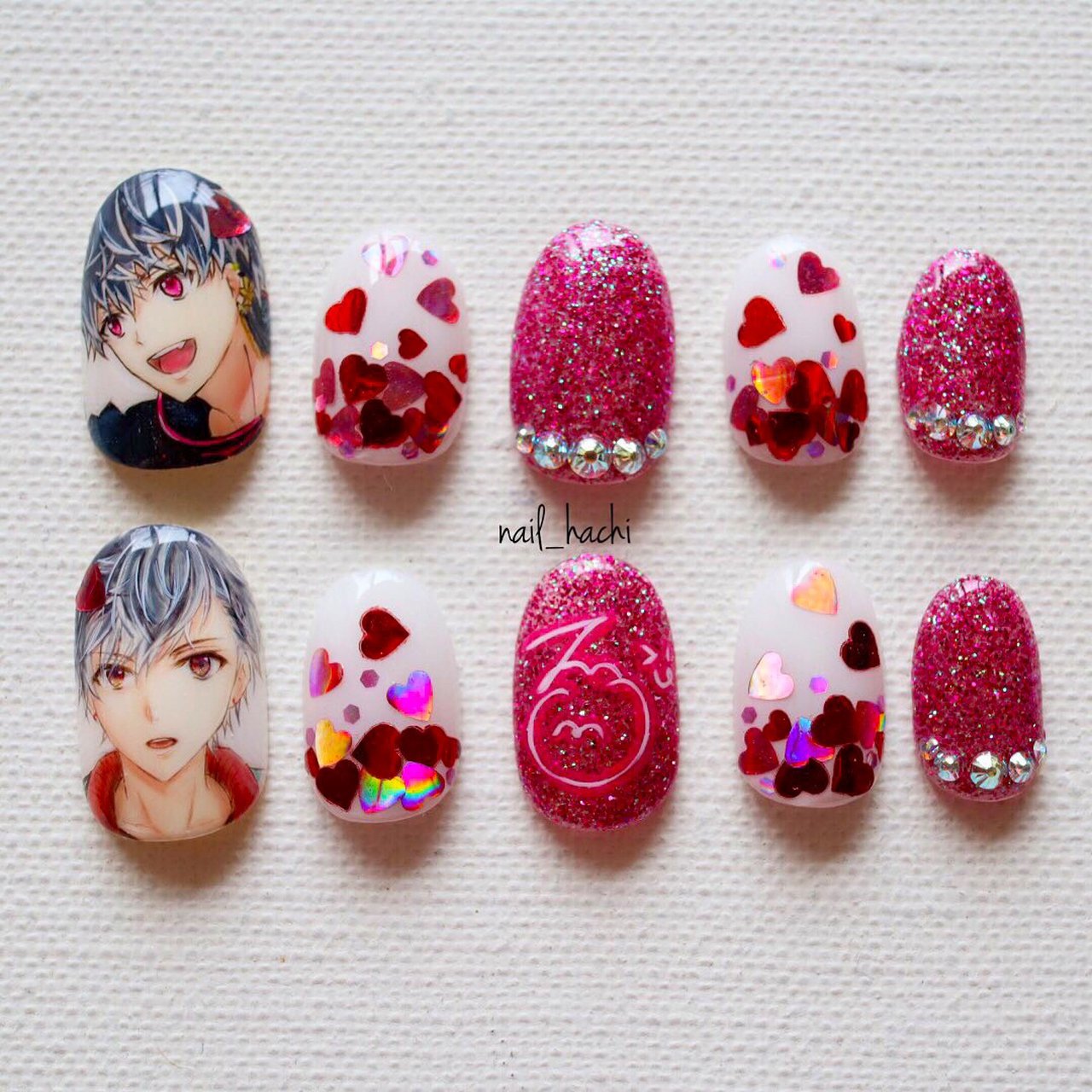 ライブ/ハンド/ラメ/ハート/痛ネイル - Nail room hachiのネイル
