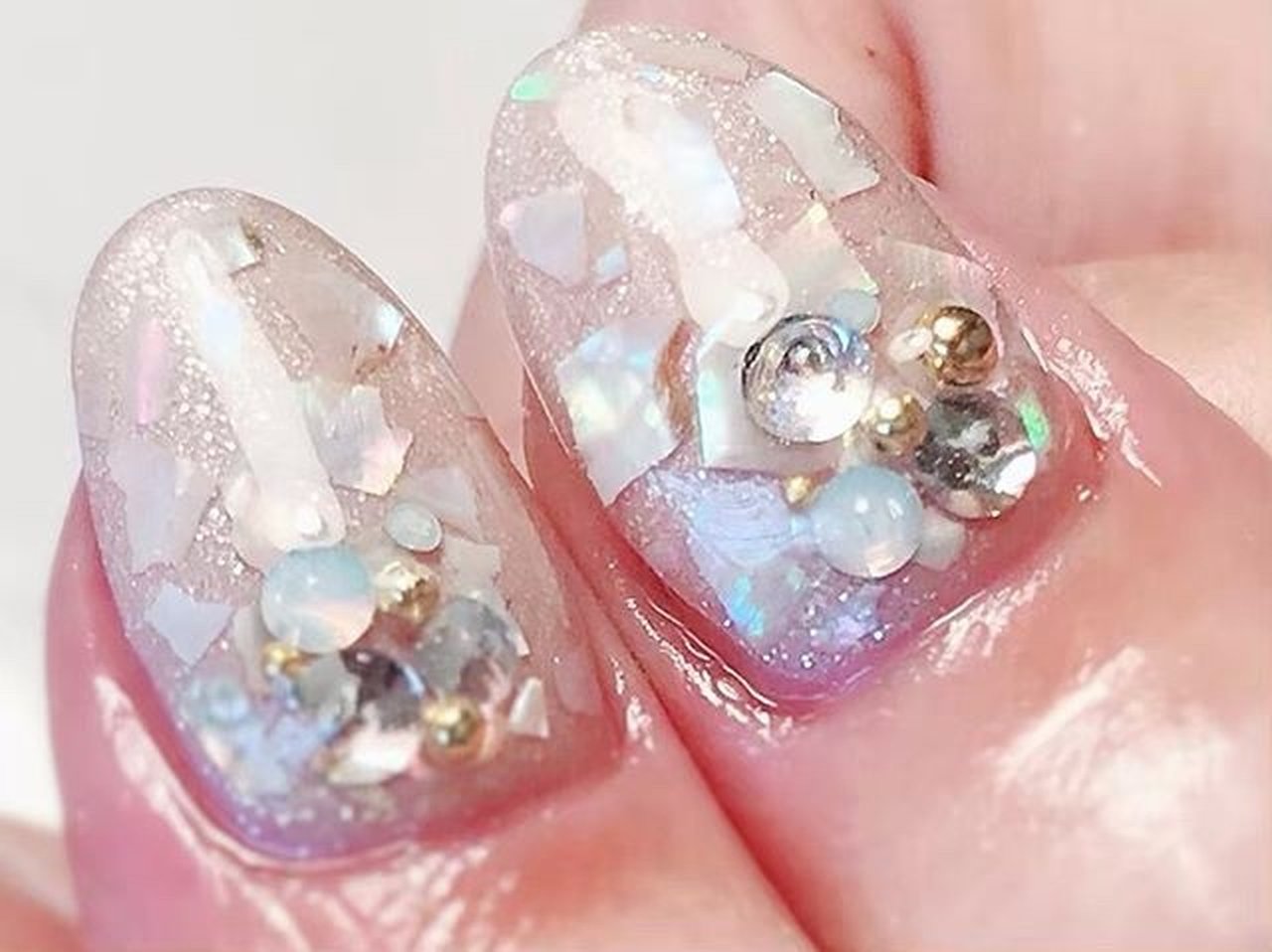 夏七夕デートハンドビジュー - CynthiaNailのネイルデザイン[No.4411113]｜ネイルブック