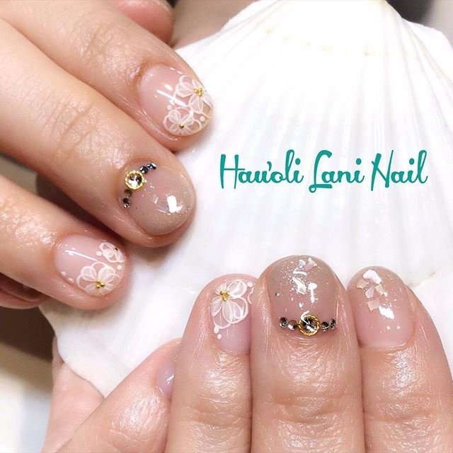 春 オールシーズン オフィス デート ハンド Hau Oli Lani Nailのネイルデザイン No ネイルブック