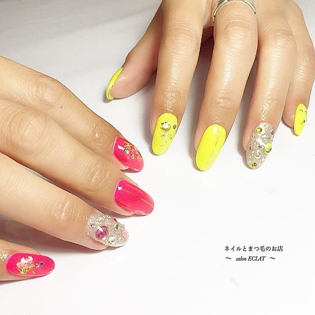 夏 海 ハンド ワンカラー ラメ Mikaのネイルデザイン No ネイルブック