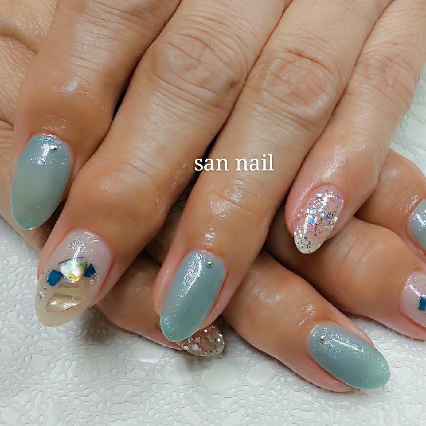 夏 オールシーズン 海 リゾート ハンド San Nailのネイルデザイン No ネイルブック