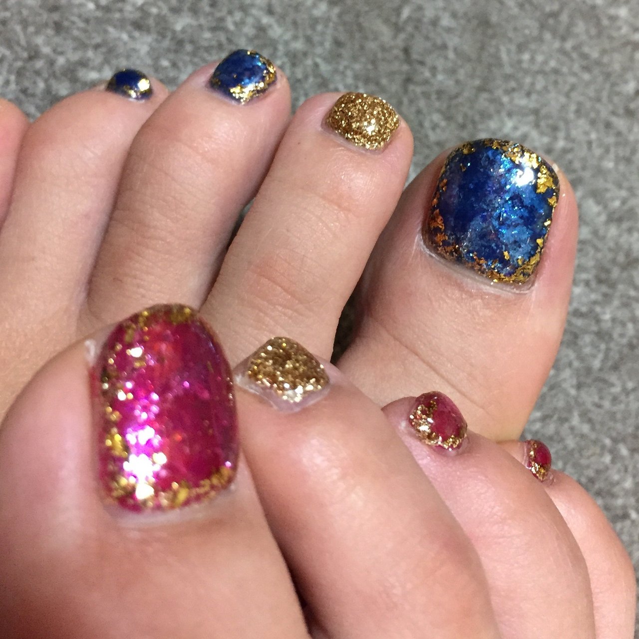 フット ピンク ネイビー ゴールド Audiのネイルデザイン No ネイルブック