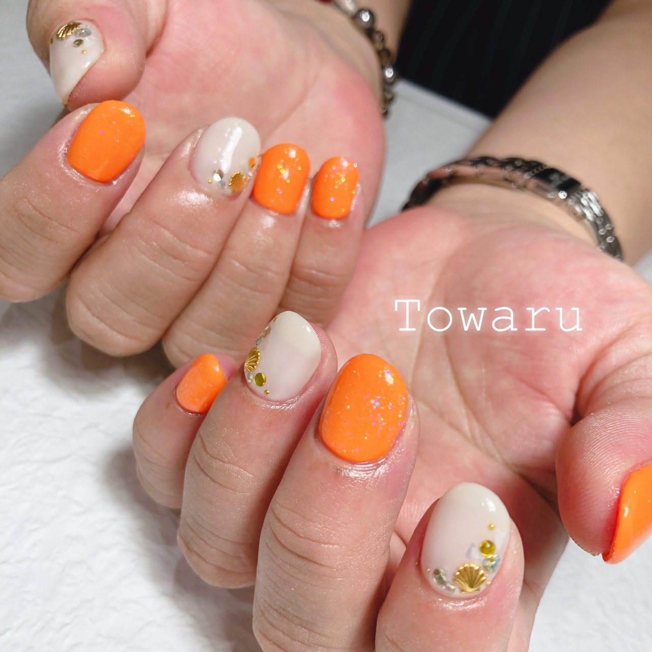 夏 海 リゾート ハンド ワンカラー Nailsalon Towaruのネイルデザイン No ネイルブック