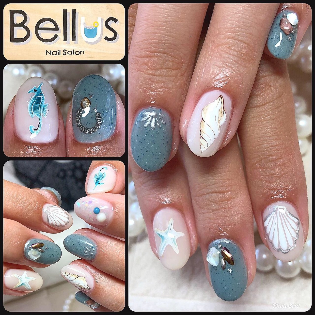 夏 オールシーズン 海 リゾート ハンド Bellusnailsalonのネイルデザイン No ネイルブック