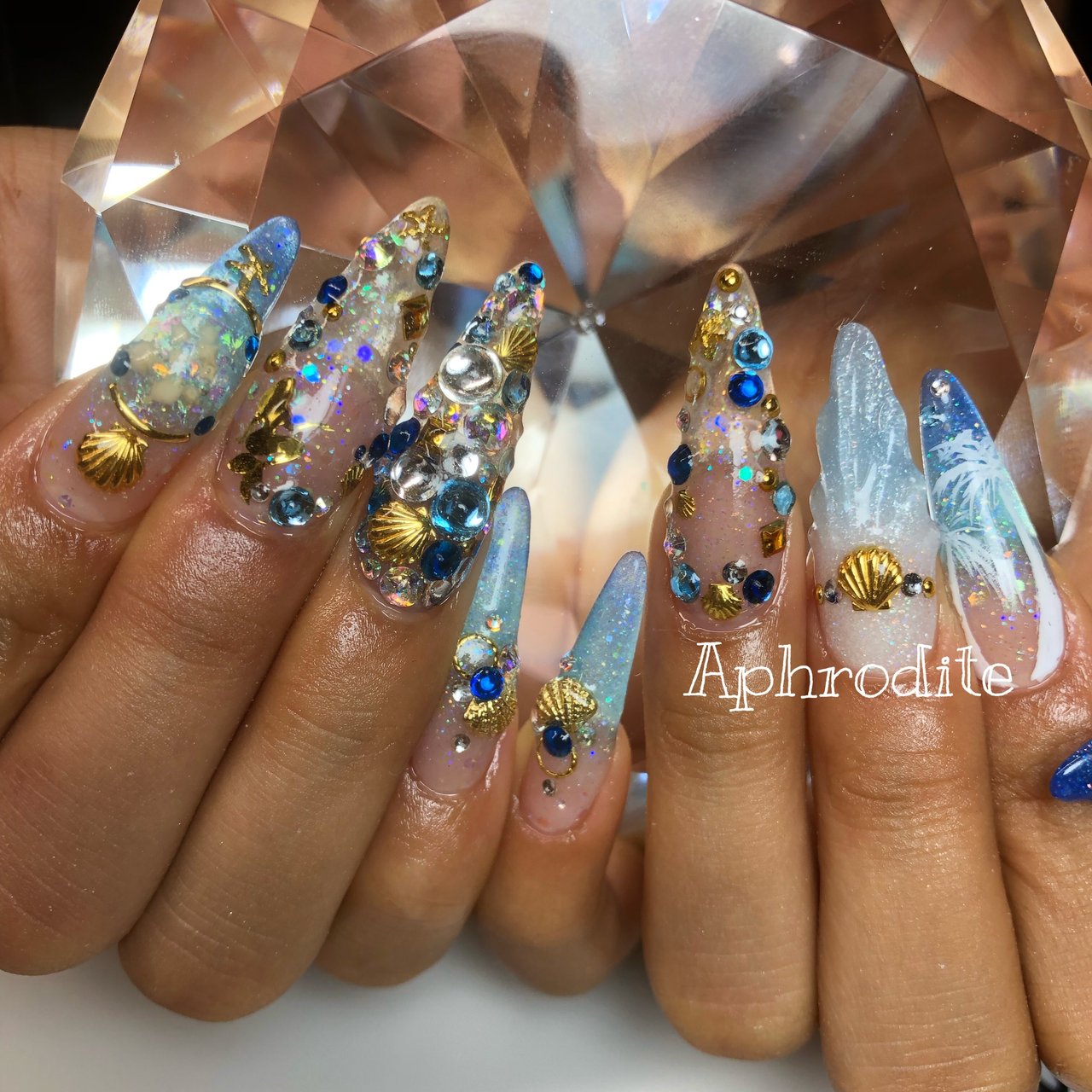 夏 旅行 海 リゾート ハンド Hikaru Nailのネイルデザイン No ネイルブック