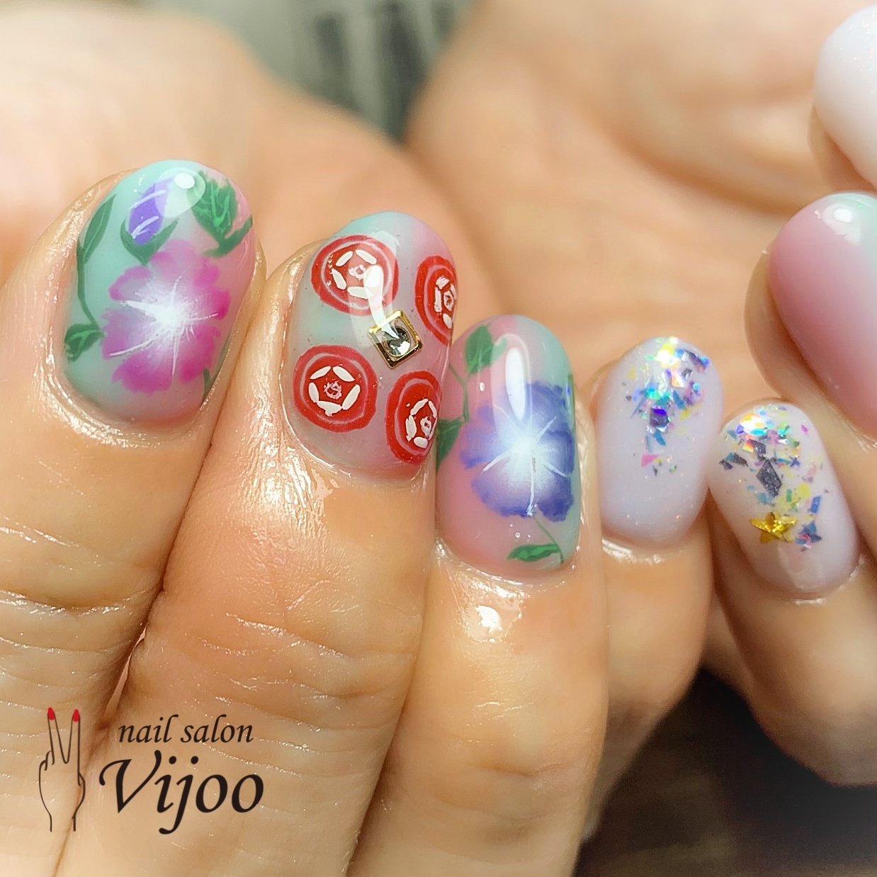 夏 パーティー デート 女子会 ハンド Vijooのネイルデザイン No ネイルブック