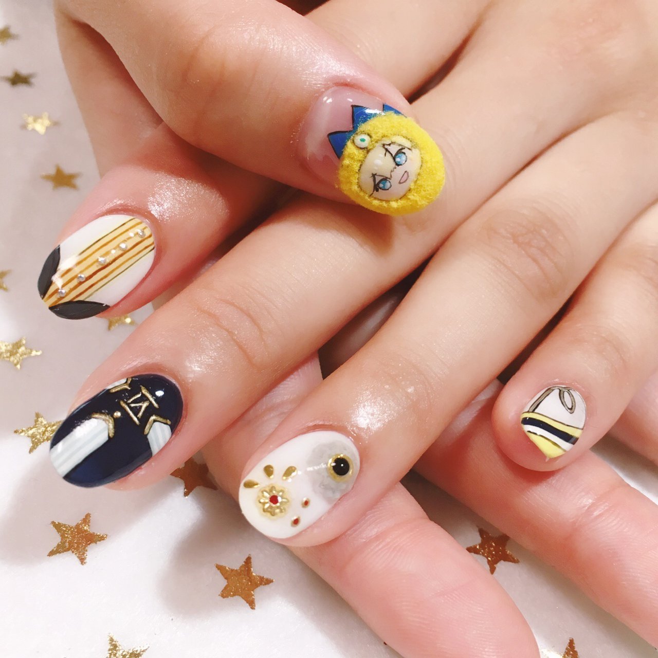 オールシーズン ハンド ワンカラー キャラクター ミディアム Meteornail ミーティアネイルのネイルデザイン No ネイル ブック