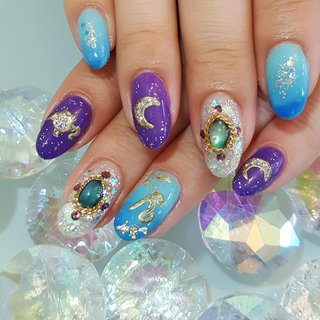 人気順｜パープル(紫)/#アラビアンネイルのネイルデザイン(3ページ目  