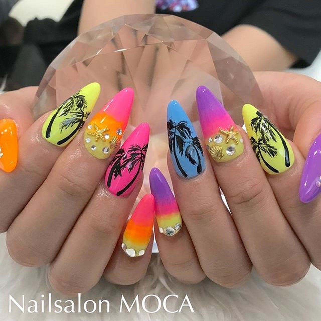 夏 海 リゾート 浴衣 ハンド Nail Salon Mocaのネイルデザイン No ネイルブック