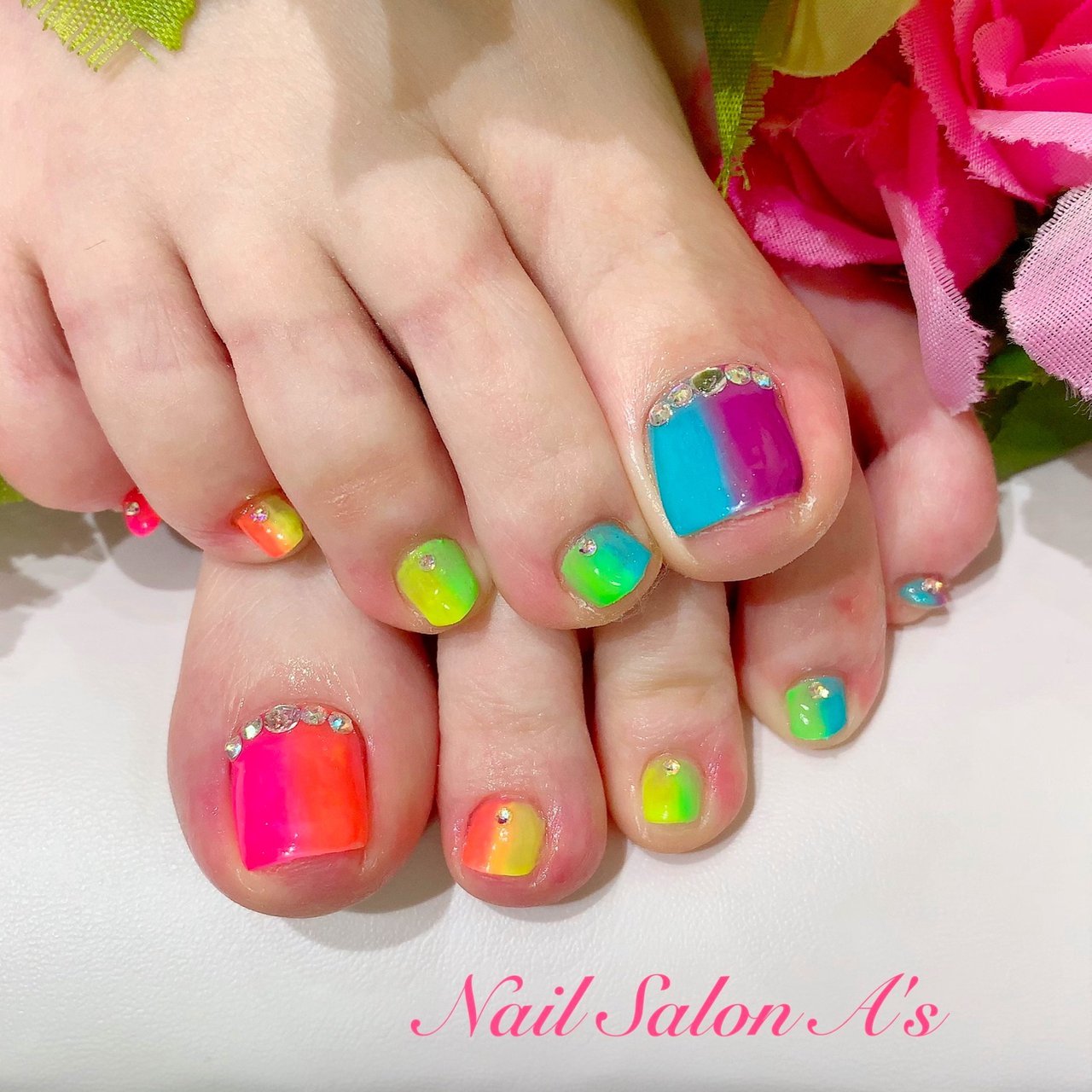 夏 旅行 海 ライブ フット Nail A Sのネイルデザイン No ネイルブック