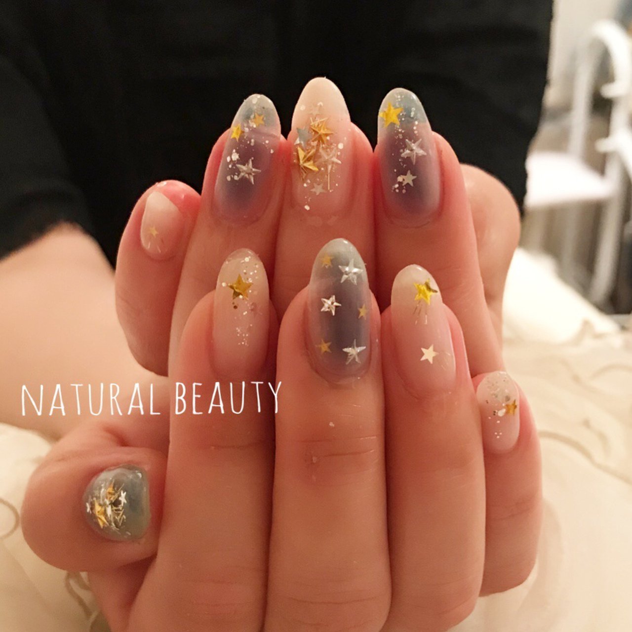 夏 七夕 星 ネイビー Naturalbeautyのネイルデザイン No ネイルブック