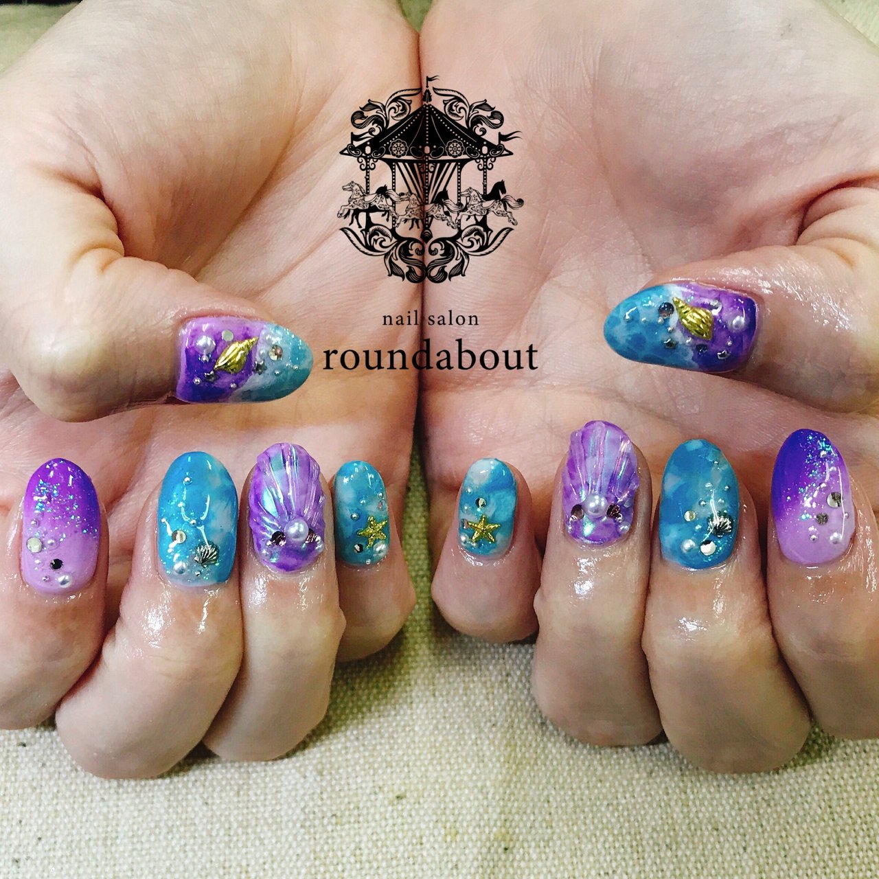 夏 旅行 七夕 海 ハンド Yuko Nail Salon Roundabout のネイルデザイン No ネイルブック