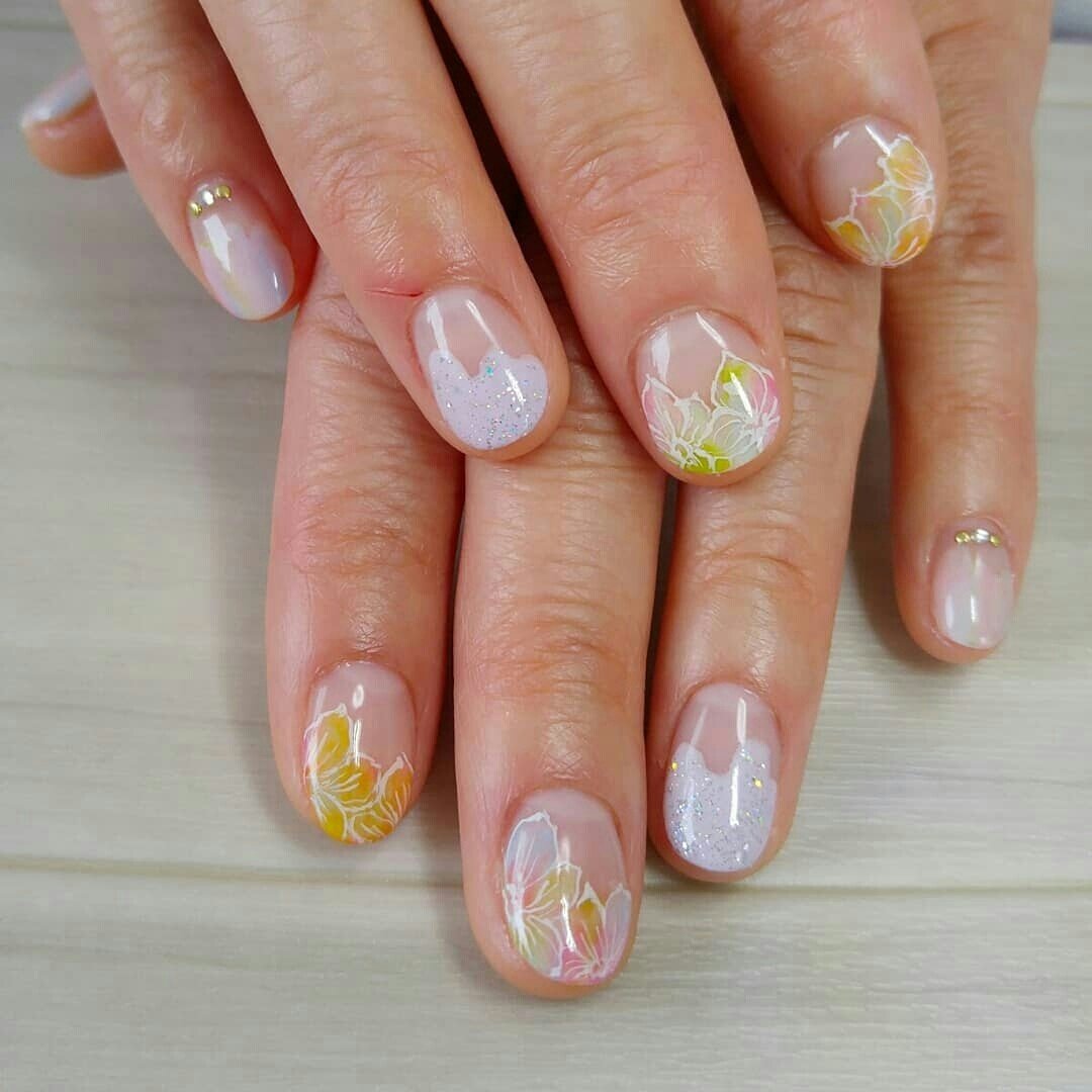 オールシーズン オフィス パーティー デート ハンド Blue Mintsのネイルデザイン No ネイルブック