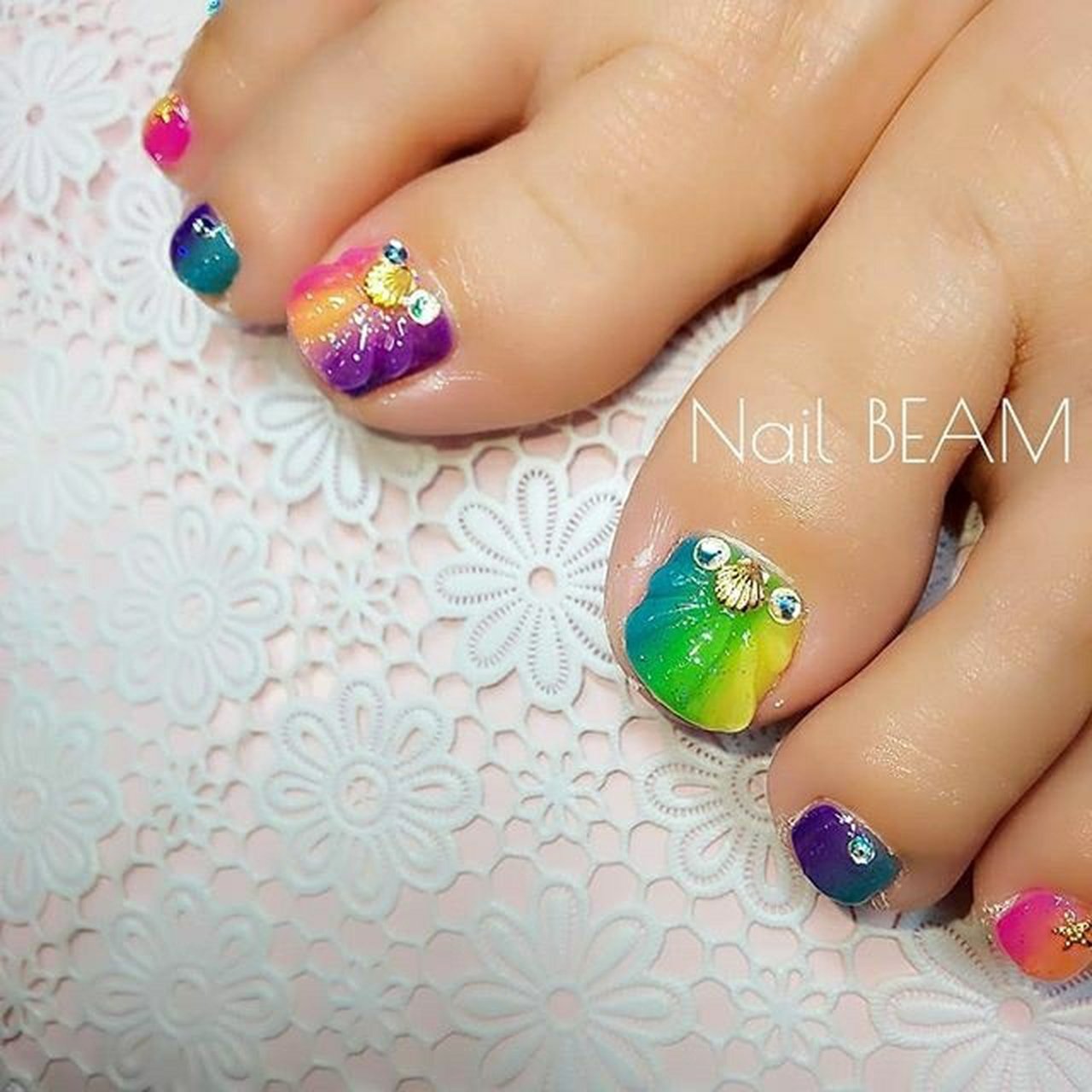 夏 旅行 海 リゾート フット Nailbeamのネイルデザイン No ネイルブック