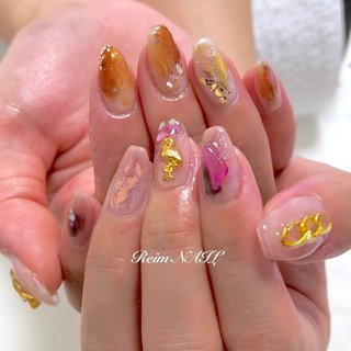 人気順 ピンク フラミンゴパーツのネイルデザイン ネイルブック