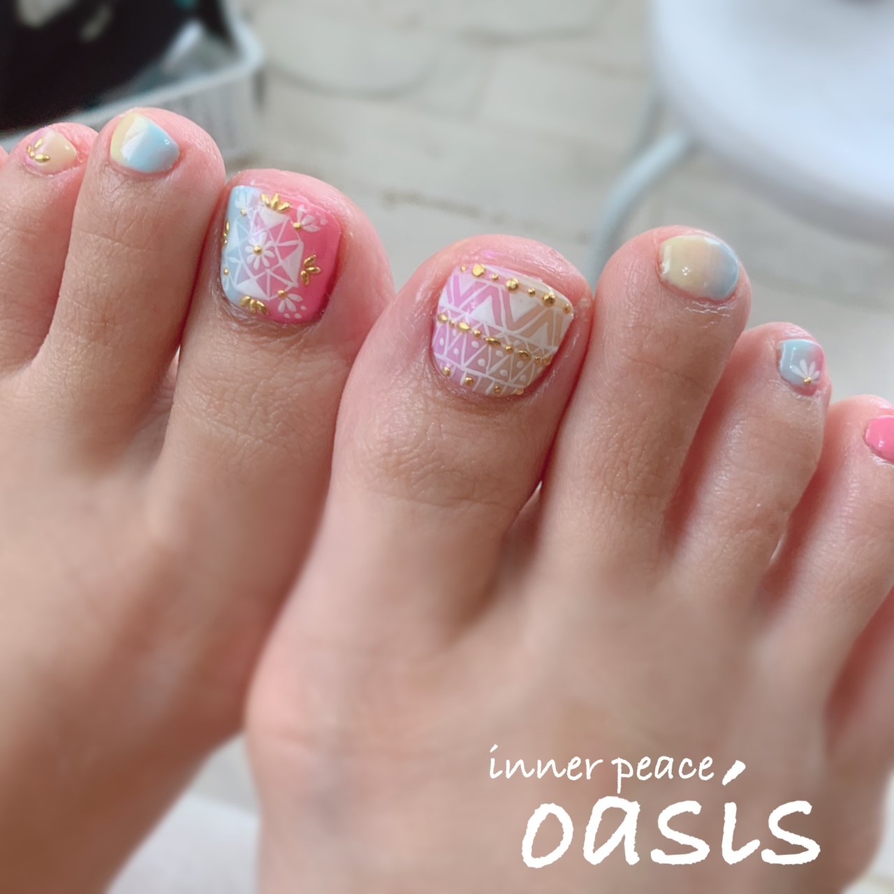 夏 オールシーズン 海 リゾート フット Yukim Nailのネイルデザイン No ネイルブック