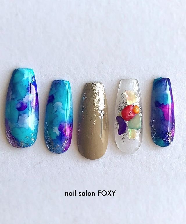 夏 旅行 海 リゾート ハンド Nail Salon Foxyのネイルデザイン No ネイルブック