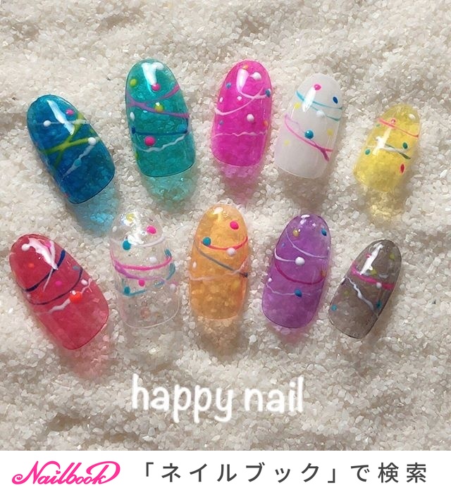 夏/七夕/浴衣/シースルー/水滴 - happy_nailのネイルデザイン[No