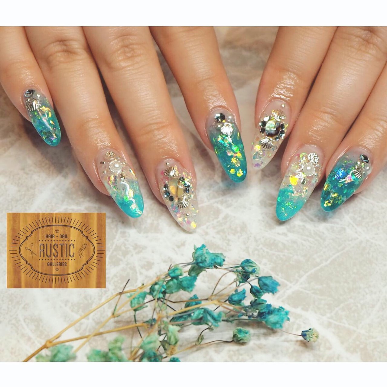 夏/ハンド/スーパーロング/お客様 - RUSTIC NAIL ラスティックの
