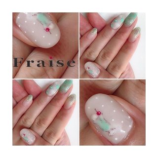 専用ページ クリームソーダ 緑ニュアンス クリームソーダネイルのネイルデザイン(16ページ目)｜ネイルブック