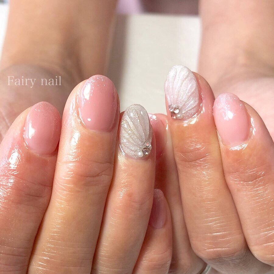 夏 海 リゾート ハンド 人魚の鱗 Fairy Nailのネイルデザイン No ネイルブック