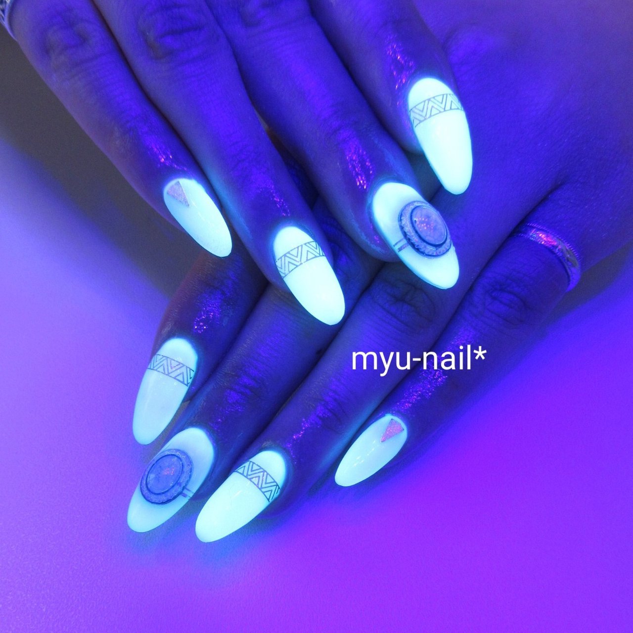 夏 ライブ パーティー 女子会 ハンド Private Salon Myu Nailのネイルデザイン No ネイルブック