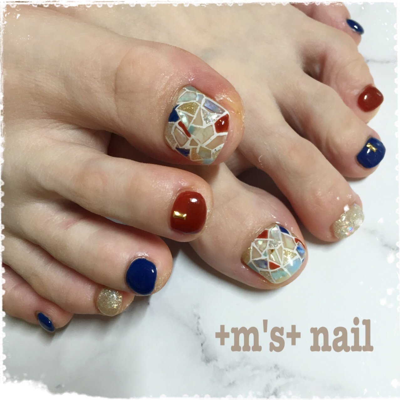 夏 秋 リゾート デート フット M S Nailのネイルデザイン No ネイルブック